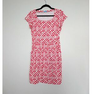 EUC J. McLaughlin Catalina Cloth Geometric Women's Emma Short Sleeve Dress Sz S